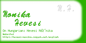 monika hevesi business card